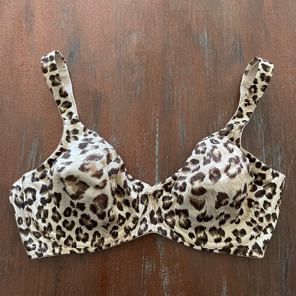 Victoria's Secret Leopard Print Underwire Bra in Brown and Cream